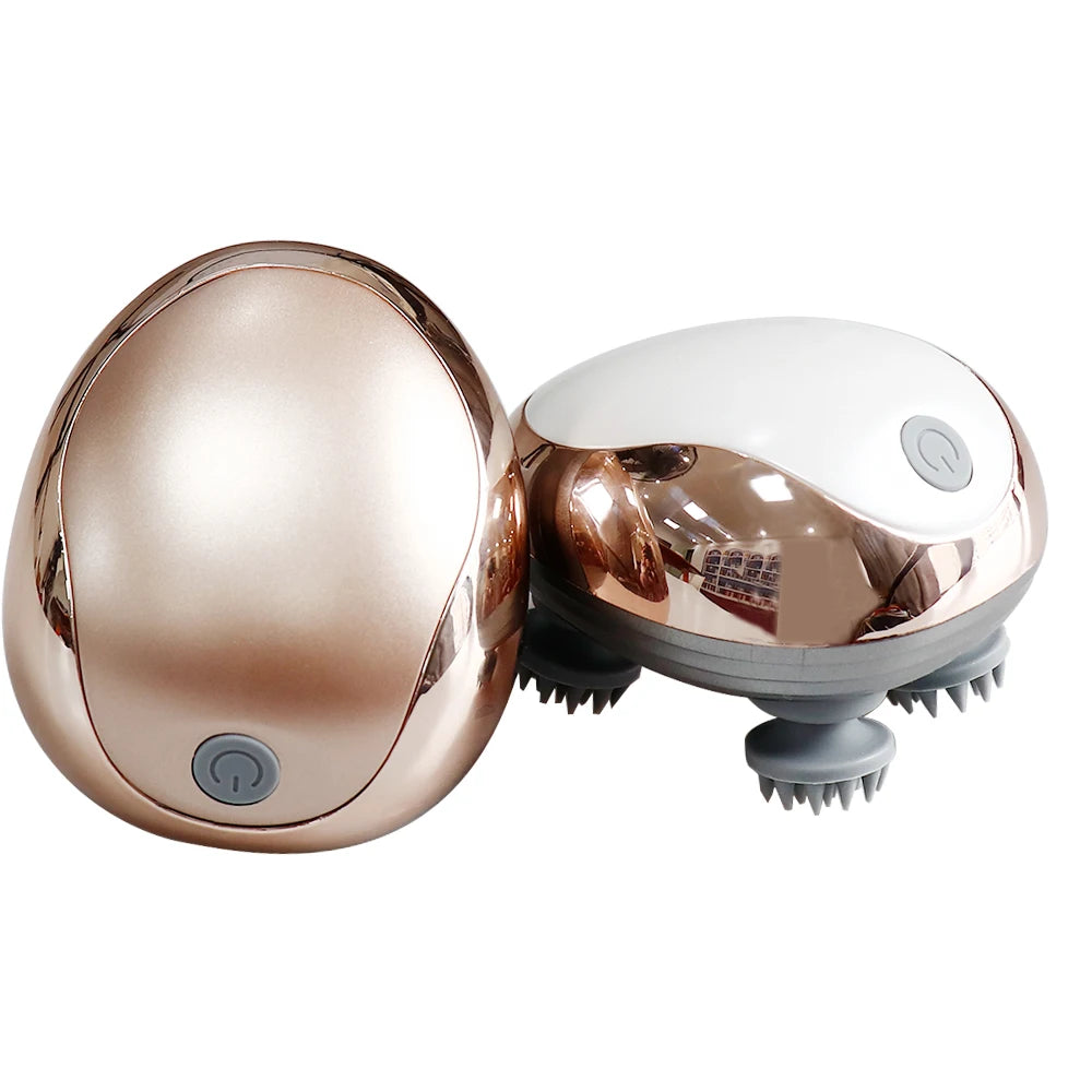 Electric Scalp Massager Silicone Head Scalp Kneading Vibration Device 6 Mode for Hair Growth Stress Relax Waterproof Massageador