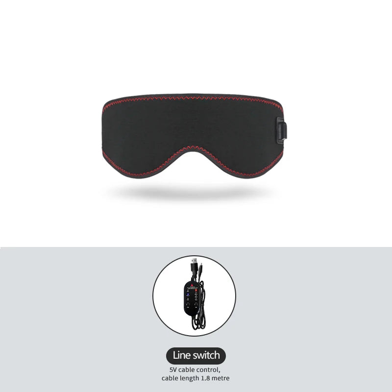 Heating Massage Eye Mask - Hot Compress Relieves Fatigue Dark Circles Aids Sleep 3 Gears Heat & Vibration (For Eye Strain)