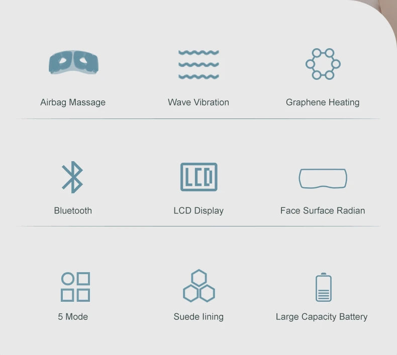 Smart Airbag Vibration Eye Massager Heating Bluetooth Music Eye Care Instrumen Hot Compress Relieves Fatigue And Dark Circles
