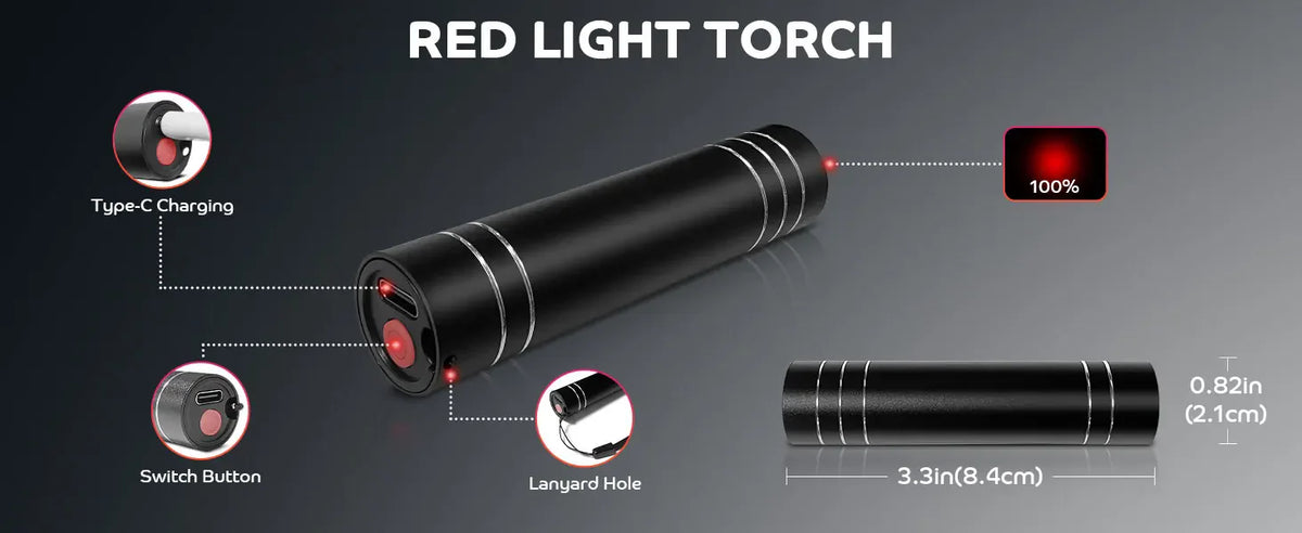 NEW Red Light Therapy Electric Torch Infrared Light Therapy Portable Lamp Pen Red Light Therapy Face Wand